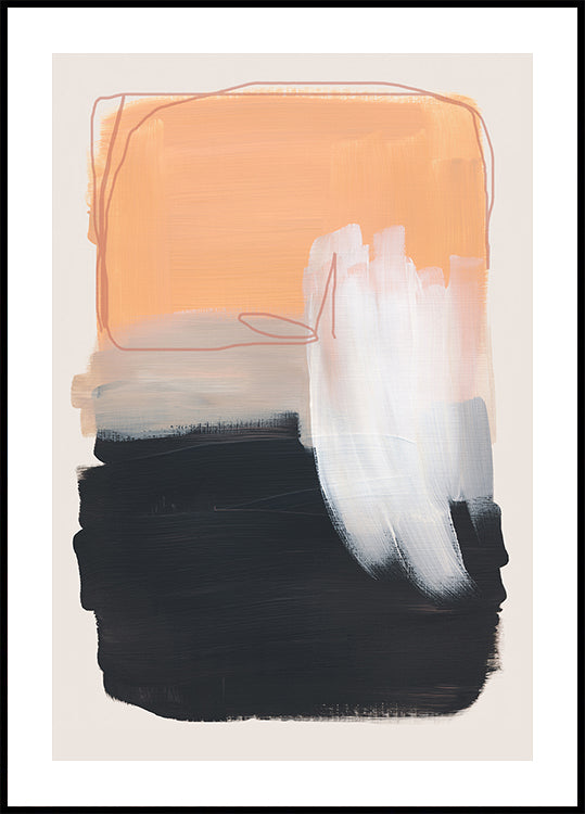 Abstracte penseelstreken 122 poster