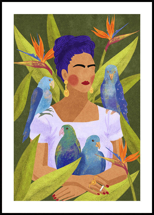 Frida en vogels poster