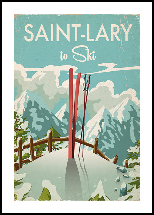 Saint Lary Skiposter (NIEUW)