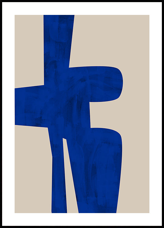 Blauwe harmonie vorm poster