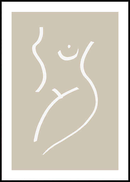 Lichaamsschets Zandposter