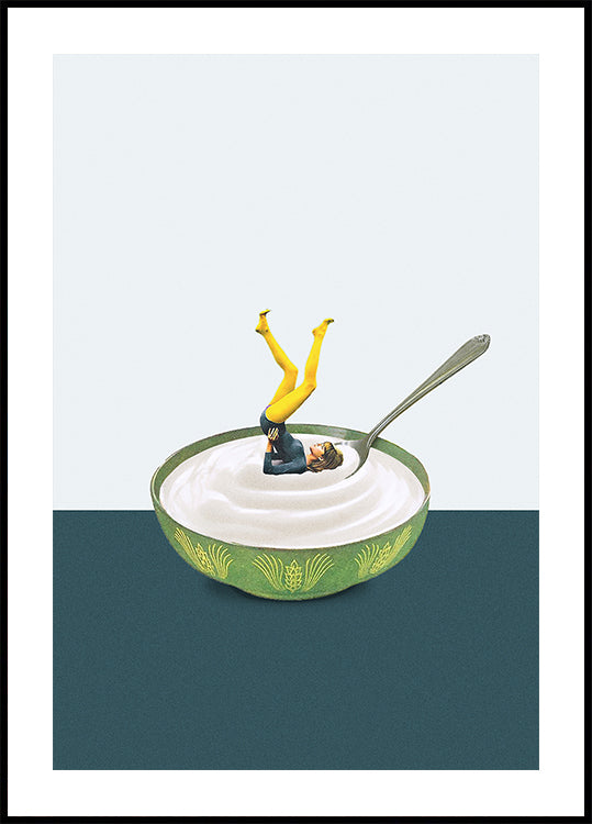 Yoga in mijn yoghurtposter