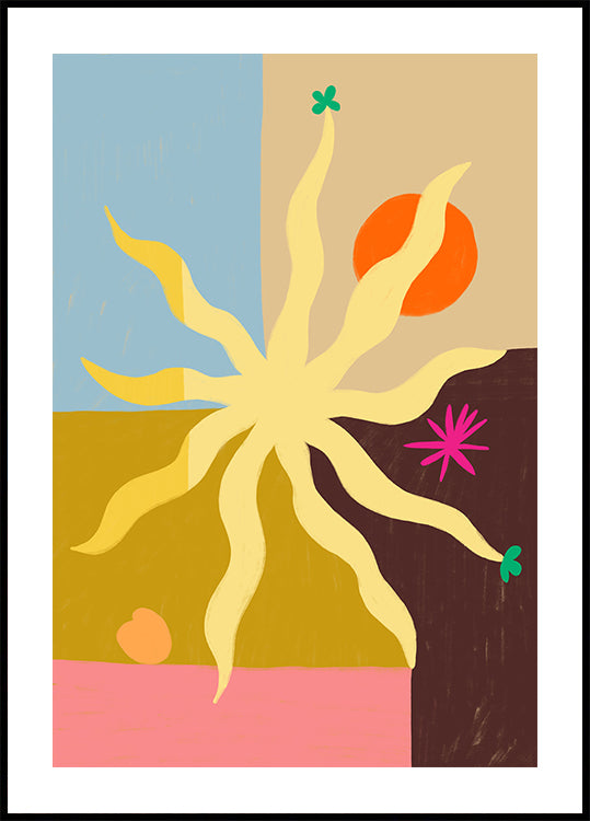Zon, fruit en bloem