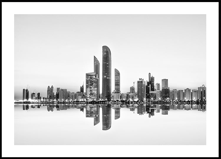 Abu Dhabi stedelijke reflectie poster