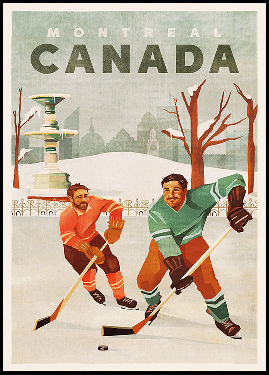 Montreal Canada vijver hockey jongens poster
