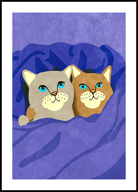 Katten in bed