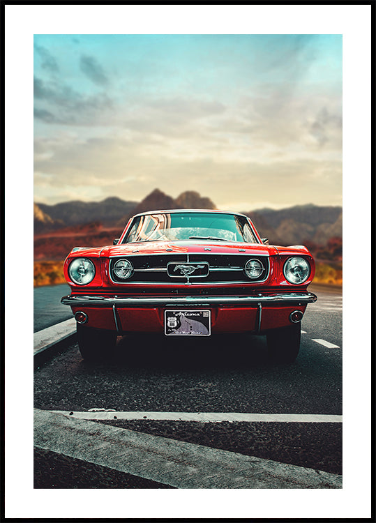 Vintage auto liefde Poster