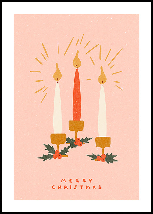 Kerst kaarsen poster