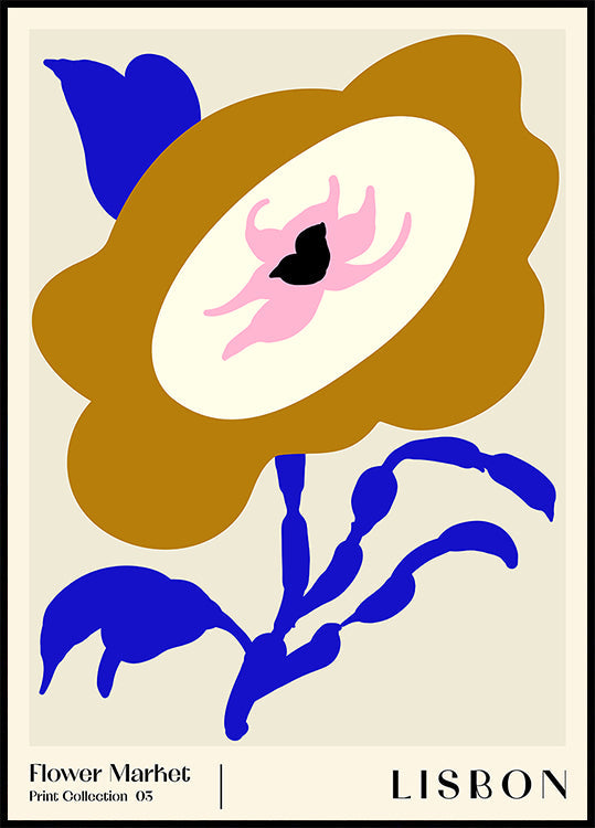 Bloemenmarkt. Lissabon-poster