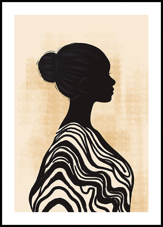 Elegante silhouetaffiche
