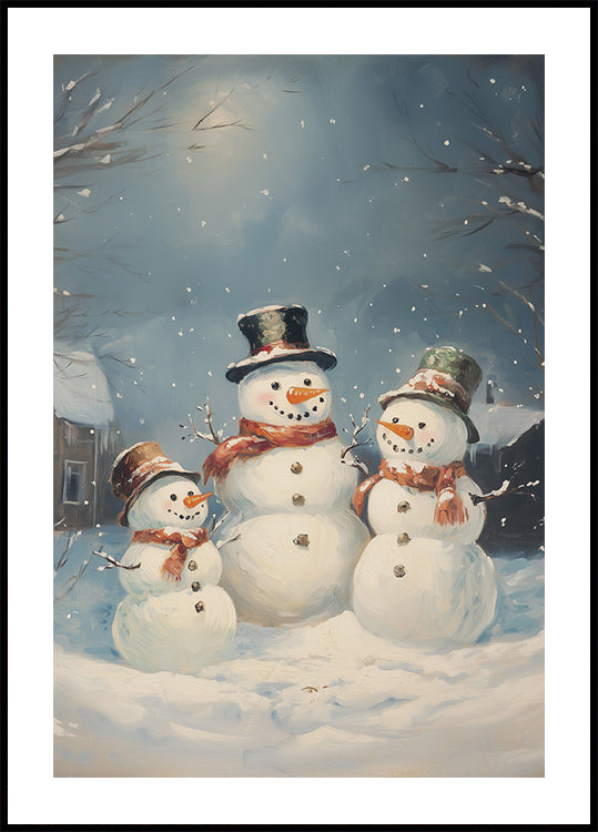 Sneeuwpop familie poster