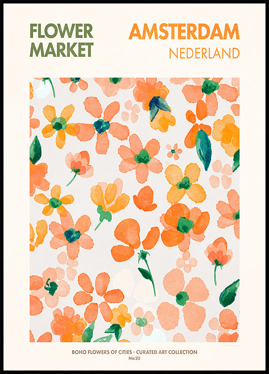 Poster 'Levendige bloemen'