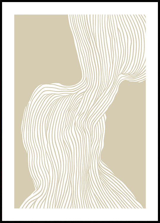 Vloeiende Linescape-poster