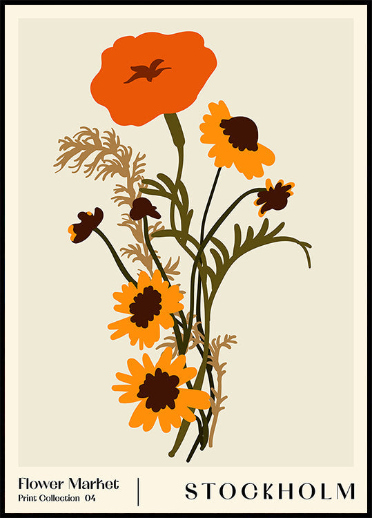 Bloemenmarkt. Stockholm-affiche