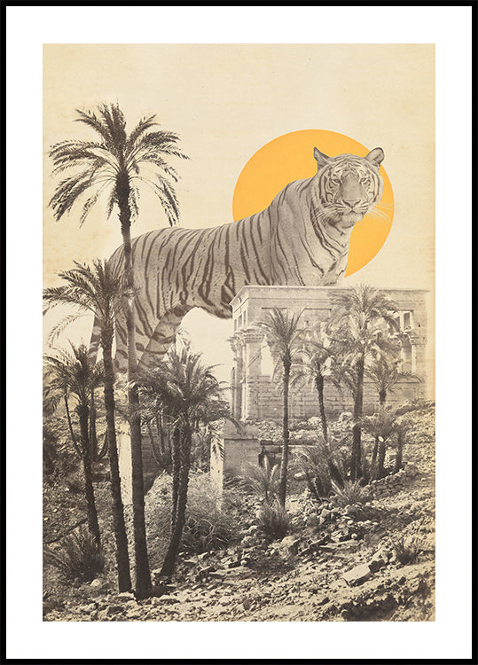 Reuze Tijger In Ruïnes
