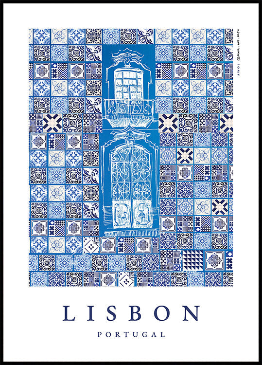 Lissabon, Portugal patronen poster