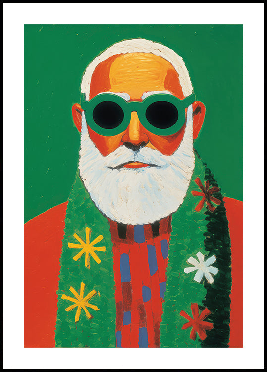 Zonnige Santa stijl Poster