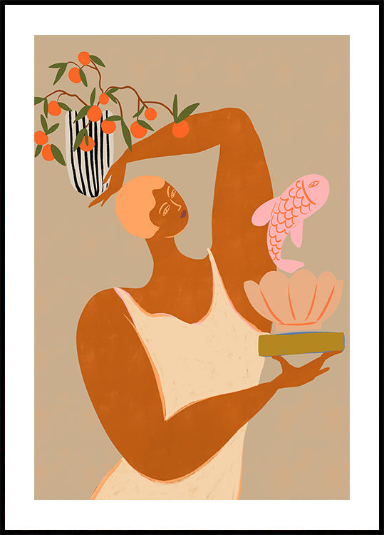 Vis En Sinaasappelen Poster