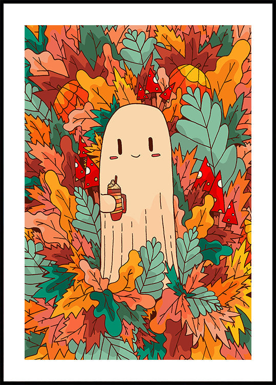 Een spook- en koffieposter