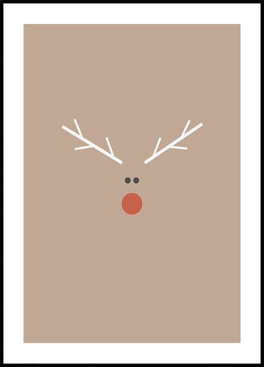 Kerst Rendier Poster