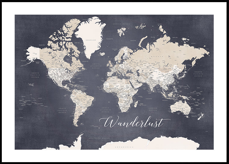 Wanderlust wereldkaart Glyn (NIEUW)