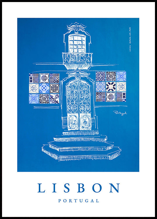 Lissabon Windows, deuropening & patronen poster