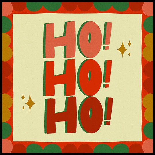 Ho Ho Ho Chirstmas feestelijke illustratie (nieuw)