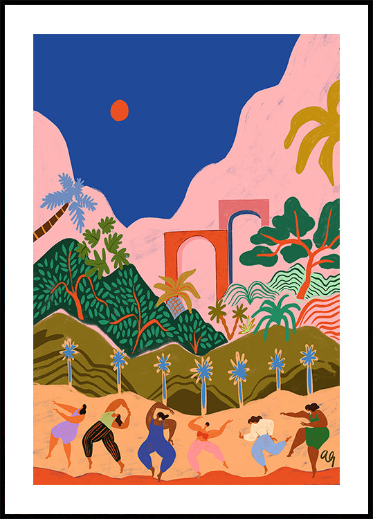 Dansen in het paradijs-poster