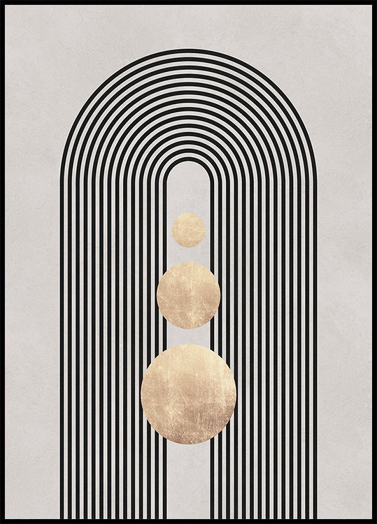 Lijnen en cirkels 19 Poster