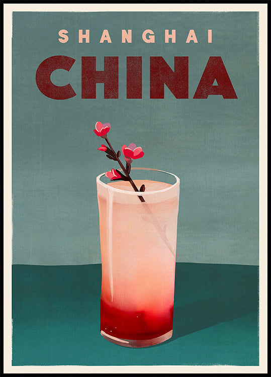 Reizen Cocktail Shanghai China Poster