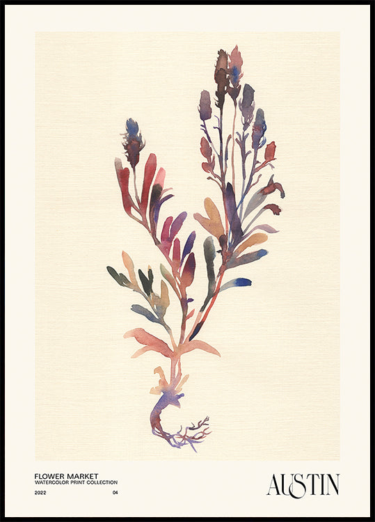 Collectie aquarelprints. Bloemenmarkt - Austin