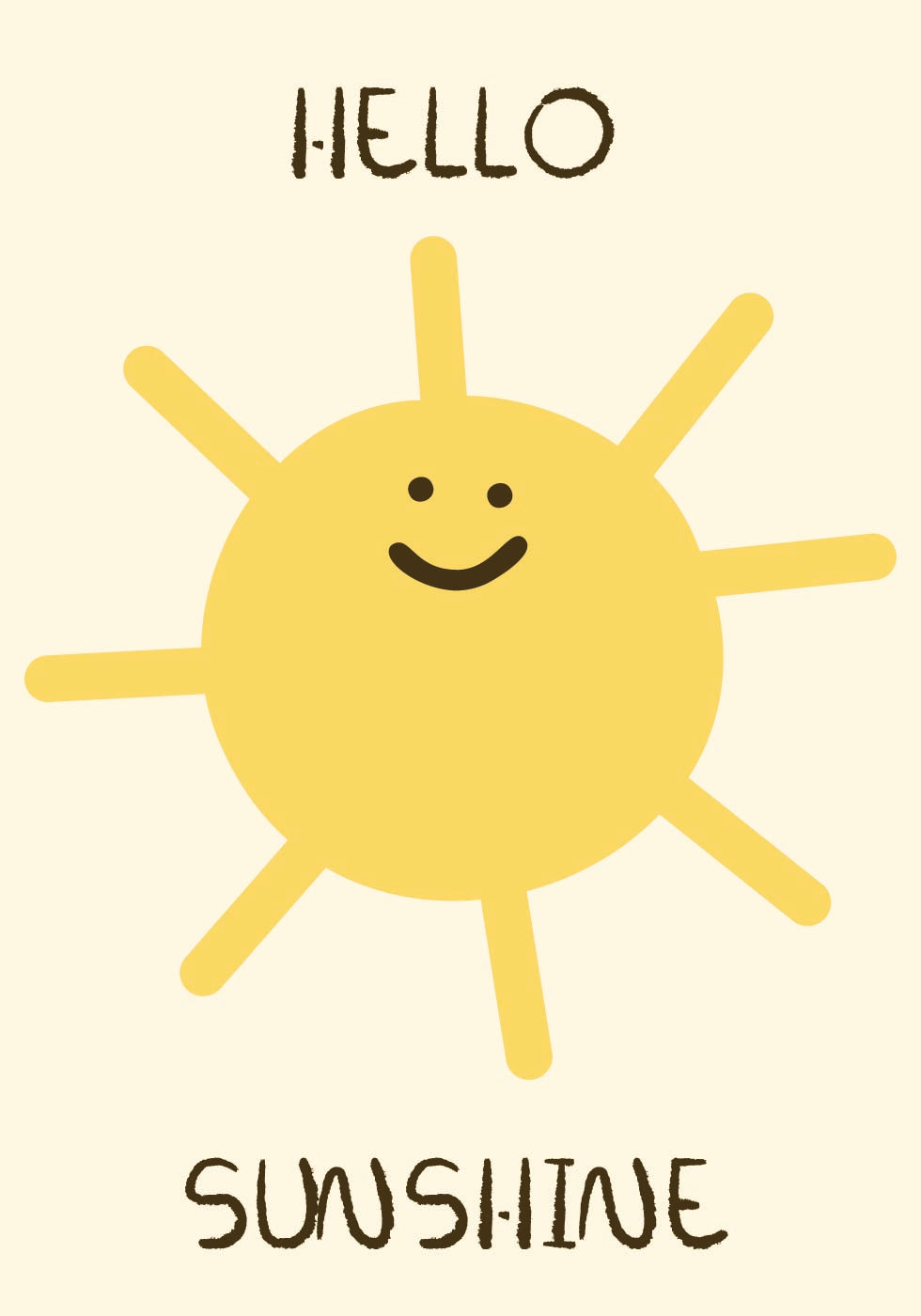 Hello Sunshine Plakat - Posterbox.dk