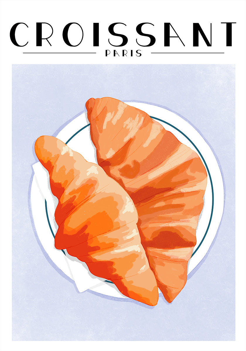 Croissant - Parijs-poster