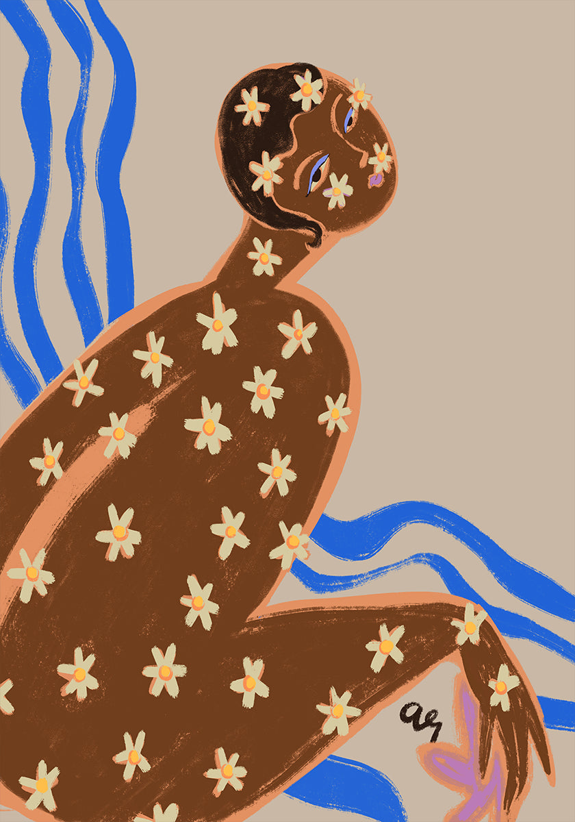 Bloeiende Daisy-poster