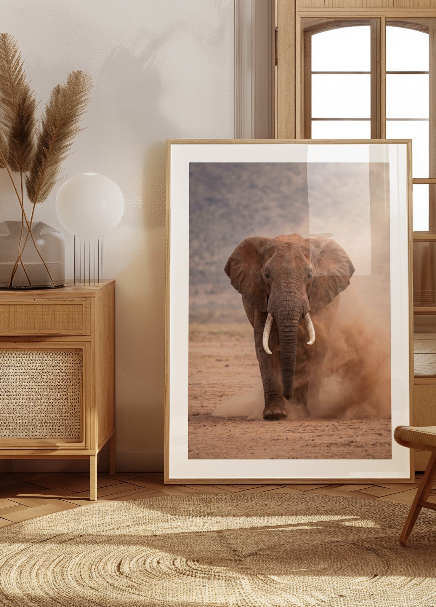 Krachtige stoffige olifant