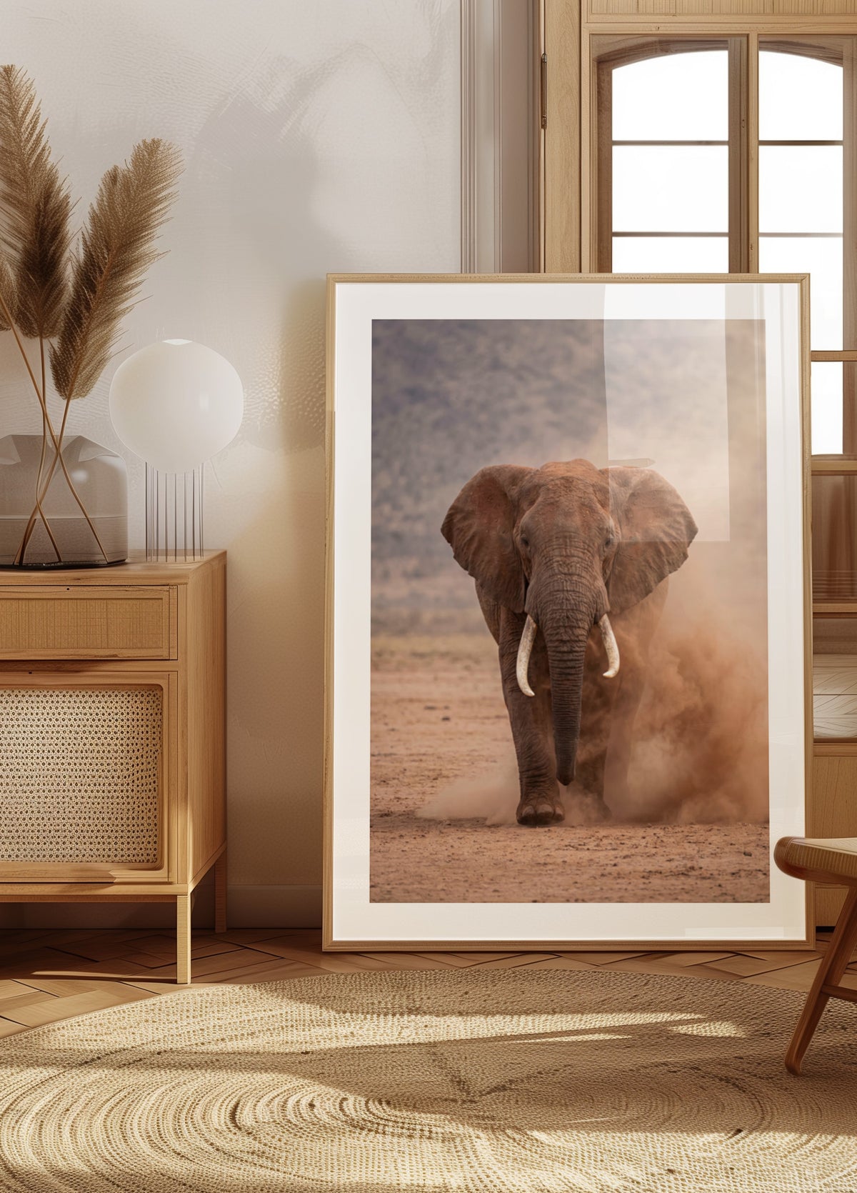 Krachtige stoffige olifant