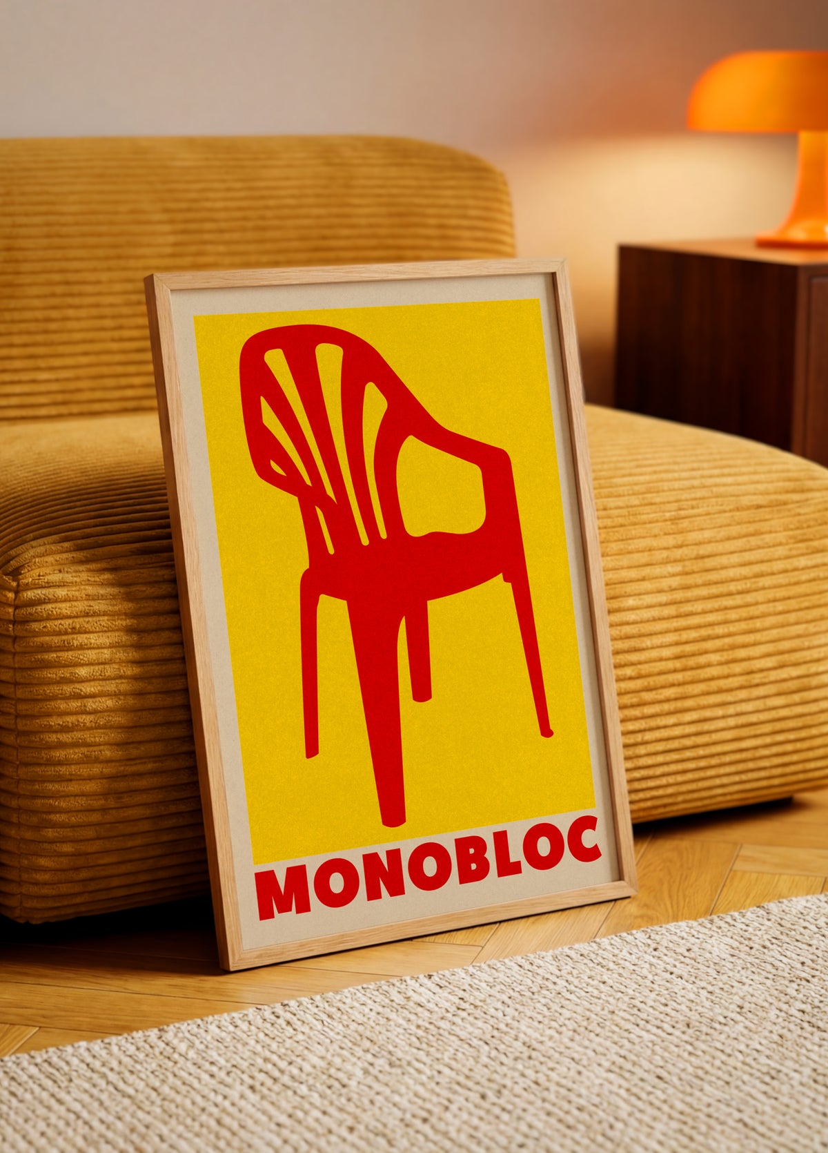 Rode monoblokstoel