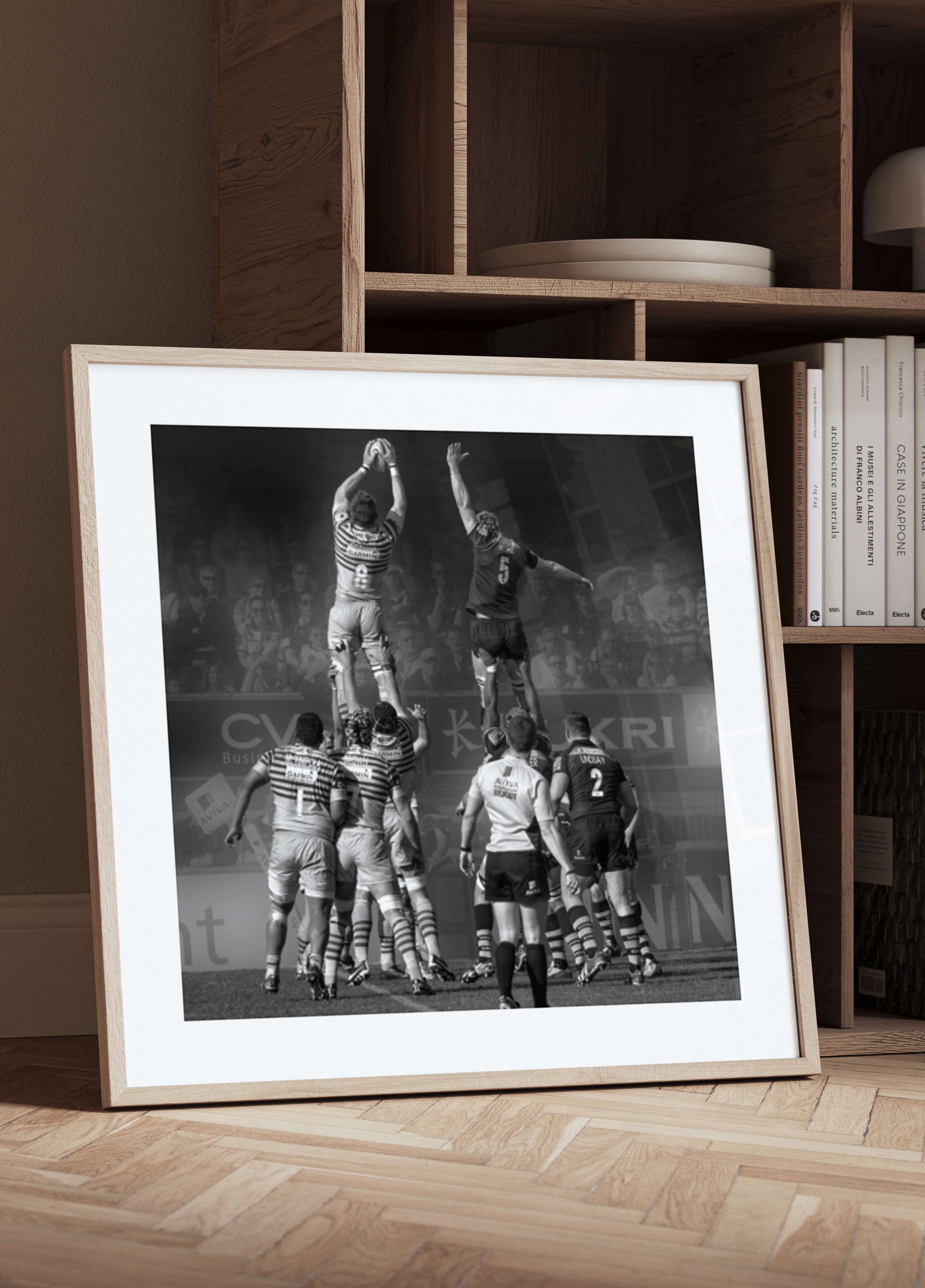 Rugby lineout-actie