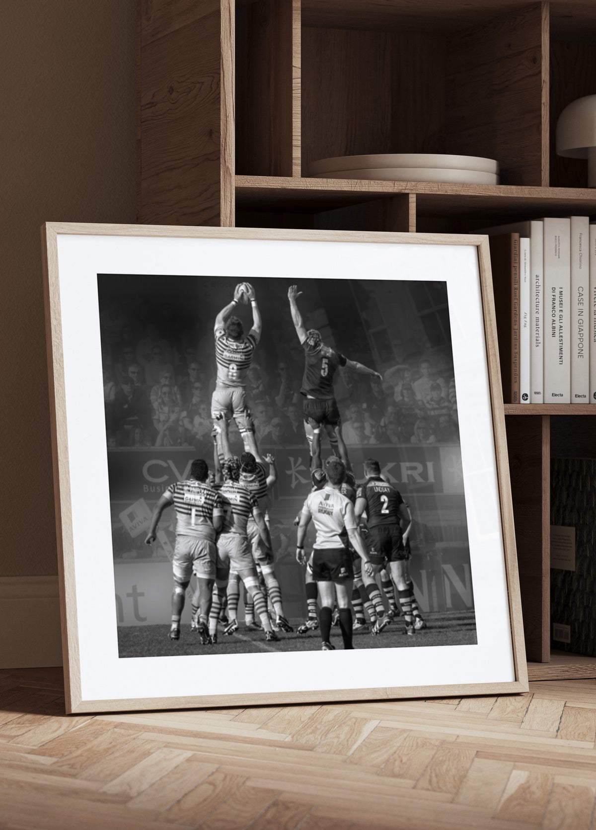 Rugby lineout-actie