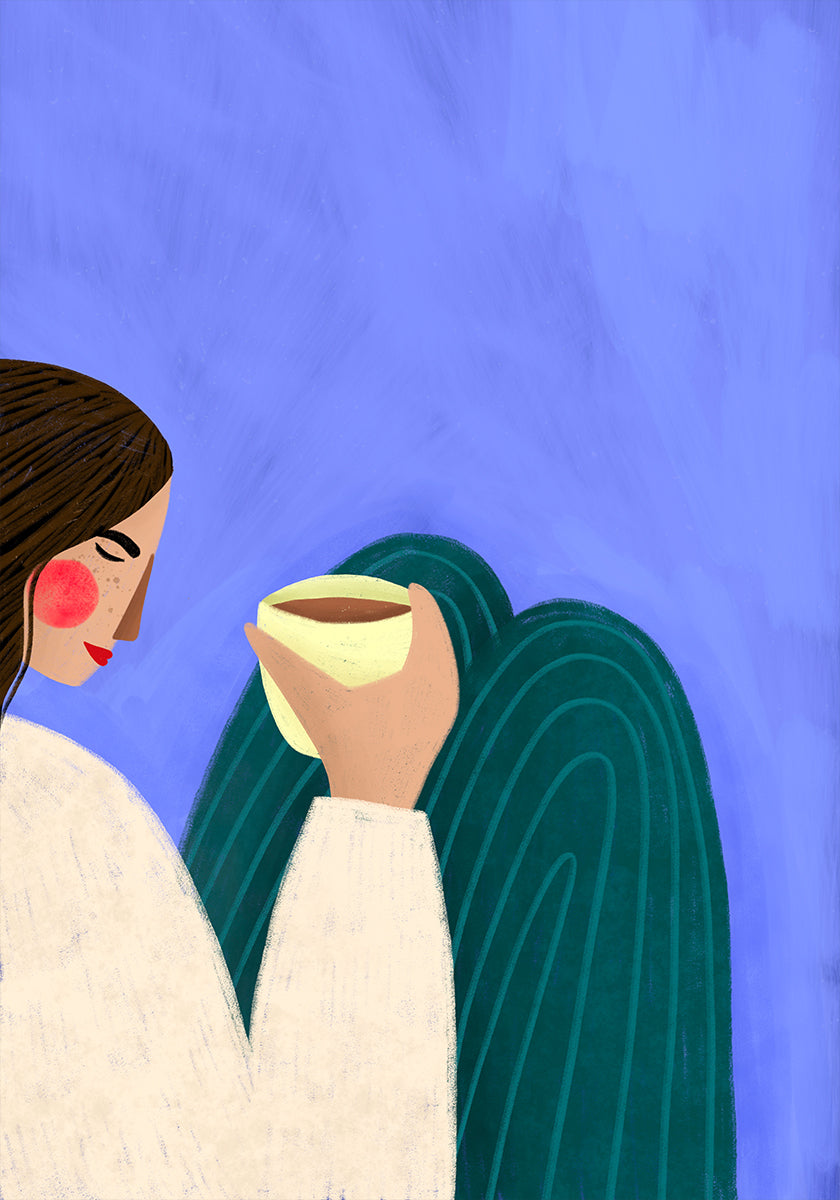 Nippende koffie-poster