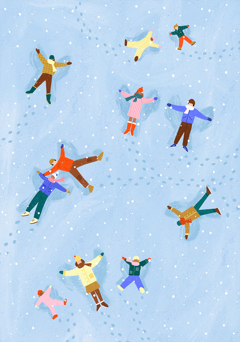 Besneeuwde engelen verrukking poster