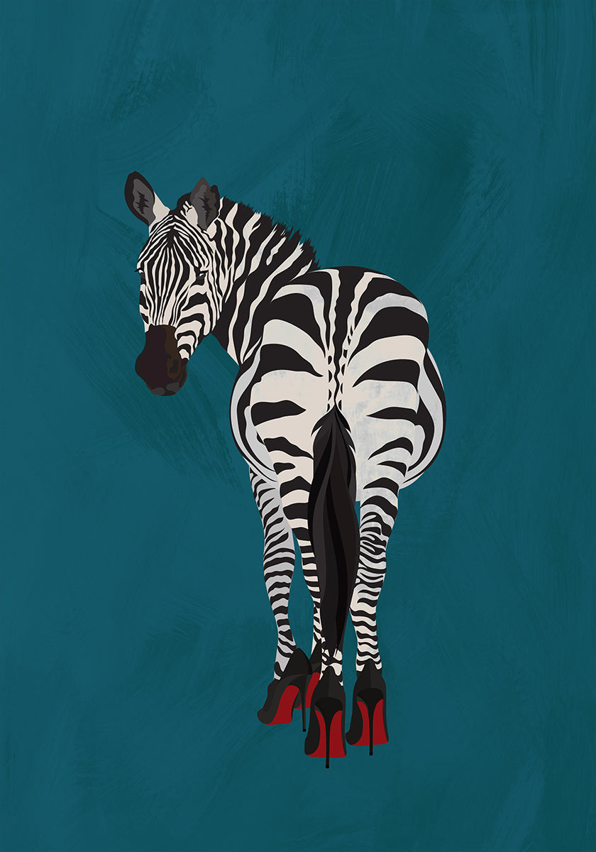 Zebra hakken Poster
