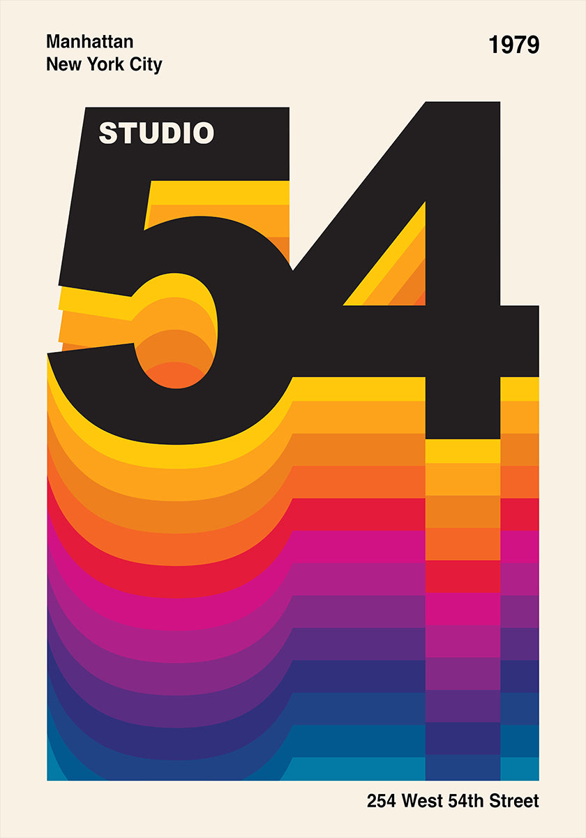Studio 54 Retro-ontwerpposter