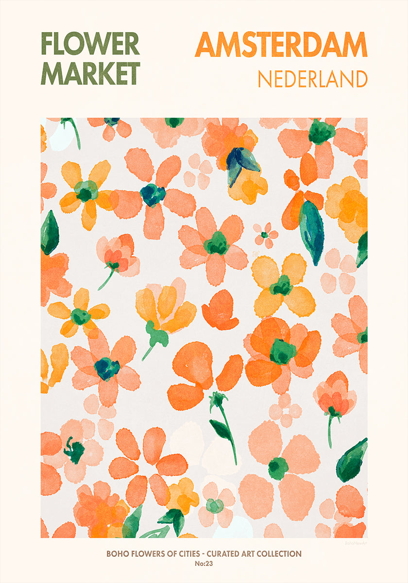 Poster 'Levendige bloemen'