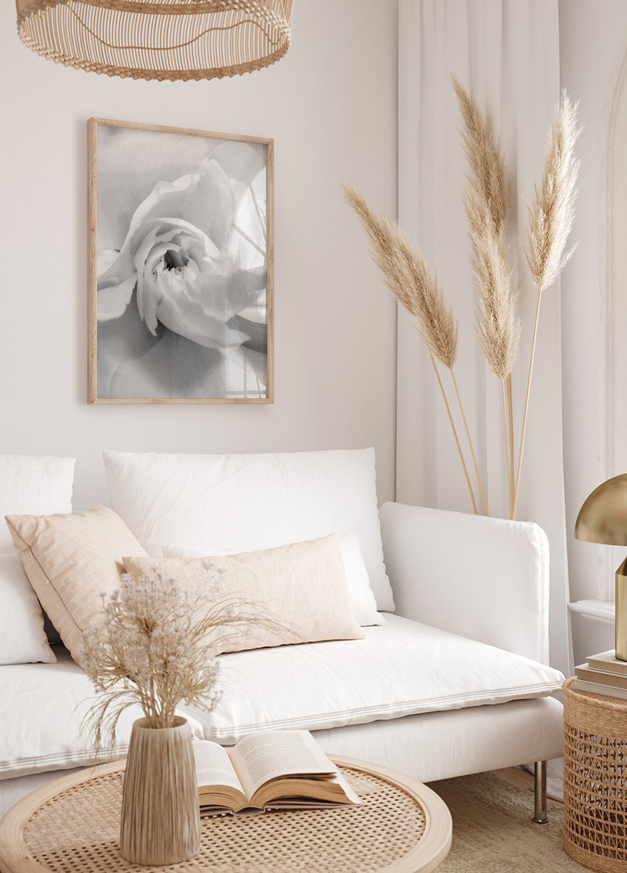 Witte roos nr. 1 poster - Posterbox.dk