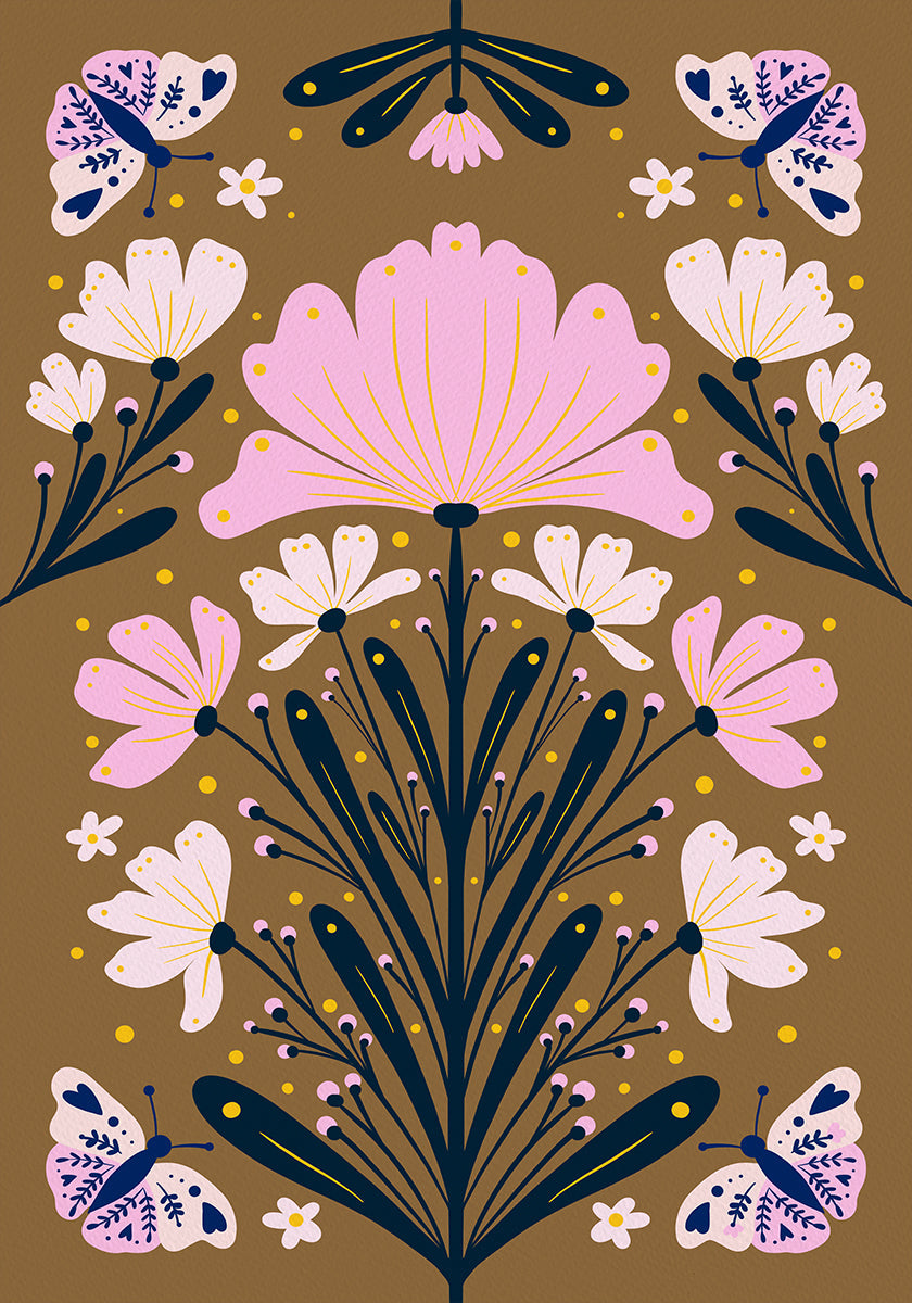 Flowers And Butterflies (NEW) - Posterbox