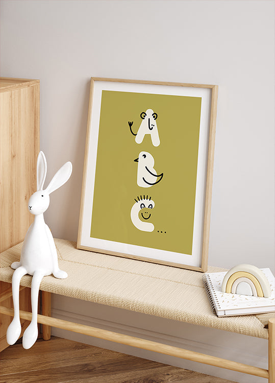 ABC kidult Illustration Khaki (NEW) - Posterbox