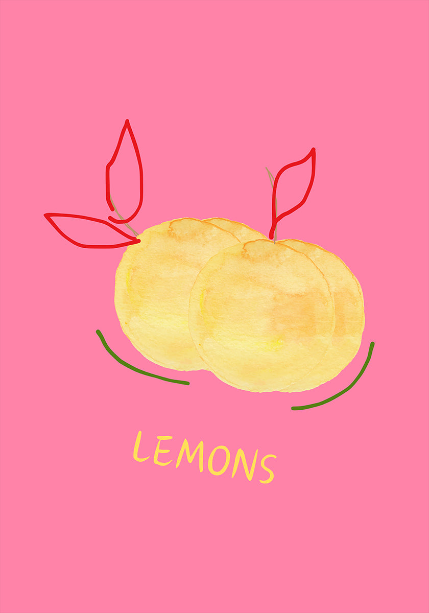 Lemons in Pink (NEW) - Posterbox
