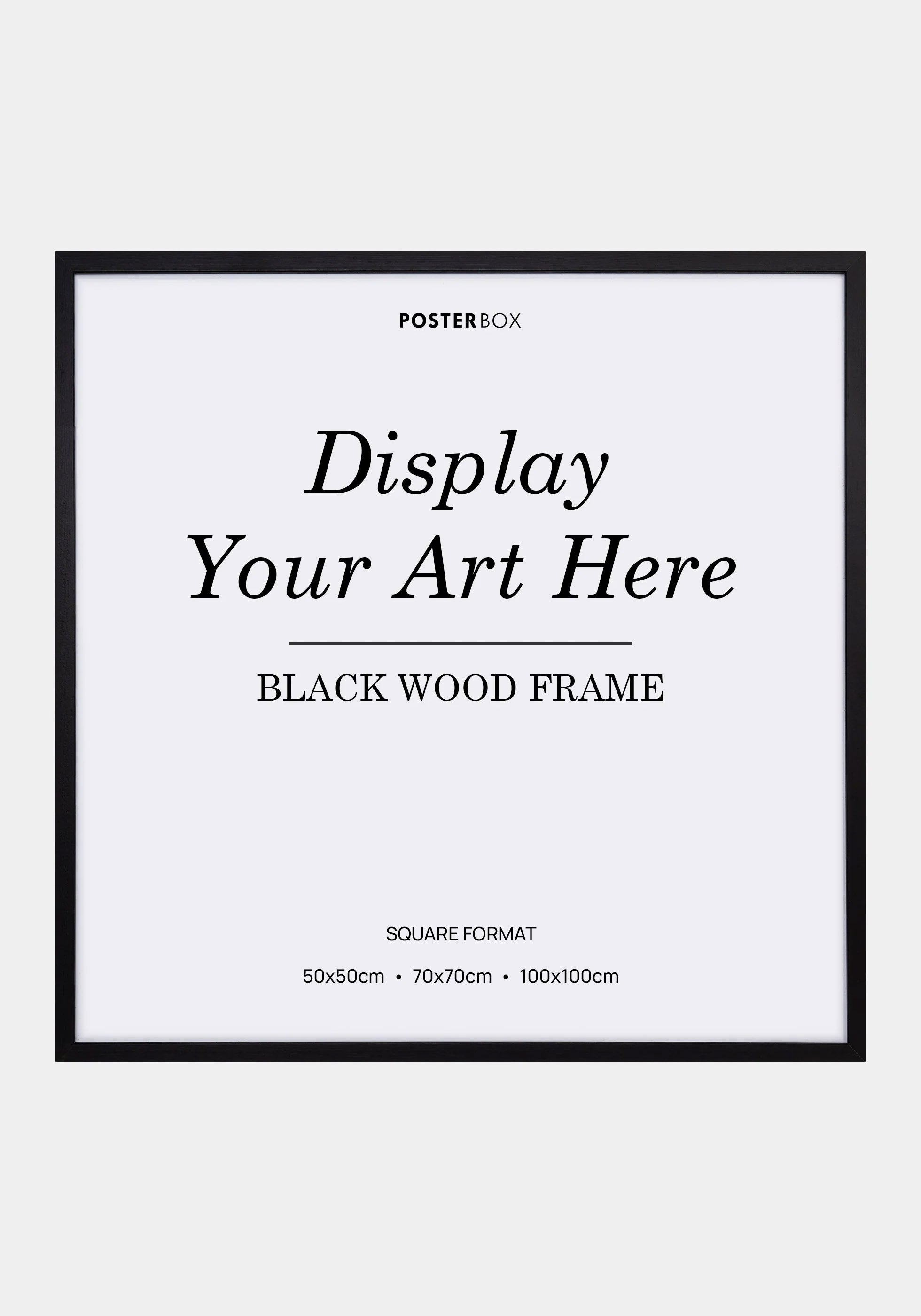 Zwart houten frame, vierkant