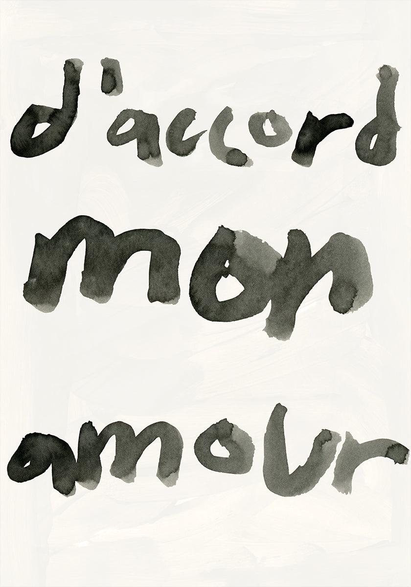 D'accord Mon Amour Plakat - Posterbox